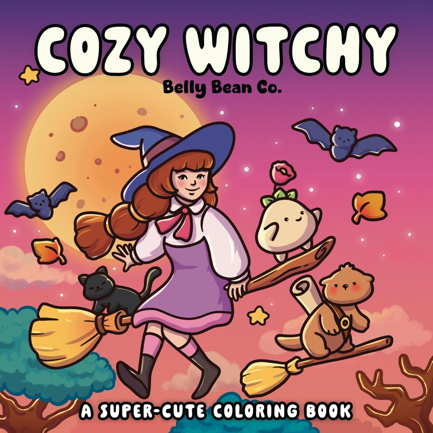 Cozy Witchy: A Super-Cute Coloring Book by Belly Bean Co. 20 9781399644983