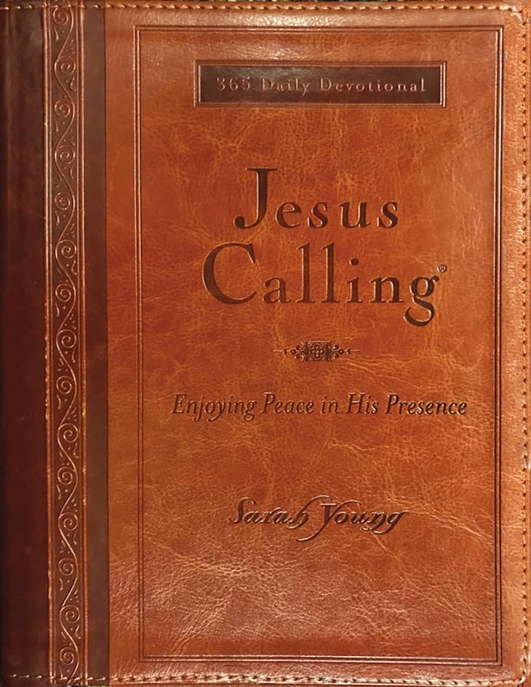 Jesus Calling, Large Text Brown Leathersoft, With Full Scriptures: Enjoying Peac 9781400318131