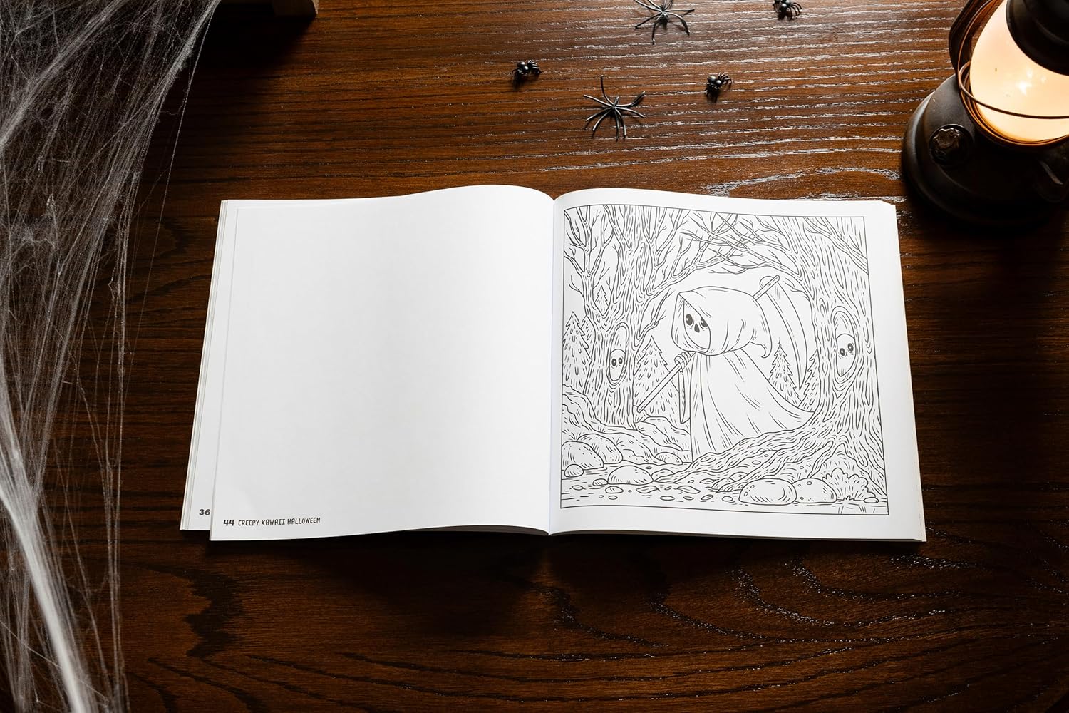 Creepy Kawaii Halloween: 50 Monstrously Cute Coloring Pages by Cider Mill Press 9781400350636_3