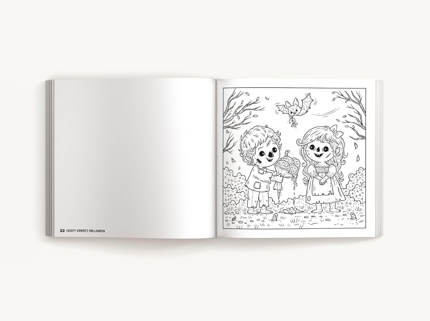 Creepy Kawaii Halloween: 50 Monstrously Cute Coloring Pages by Cider Mill Press 9781400350636_4