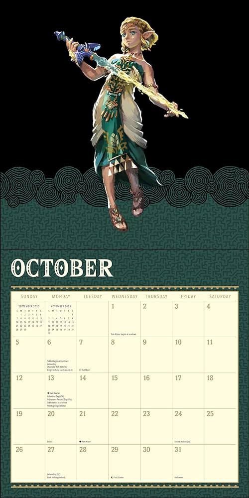Legend Of Zelda: Tears Of The Kingdom 2025 Wall Calendar 9781419774461_1b777721-1712-42f3-87a8-3edddfd8c386