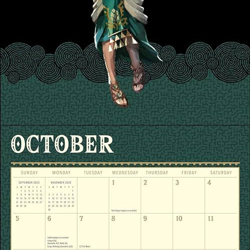 Legend Of Zelda: Tears Of The Kingdom 2025 Wall Calendar 9781419774461_1b777721-1712-42f3-87a8-3edddfd8c386