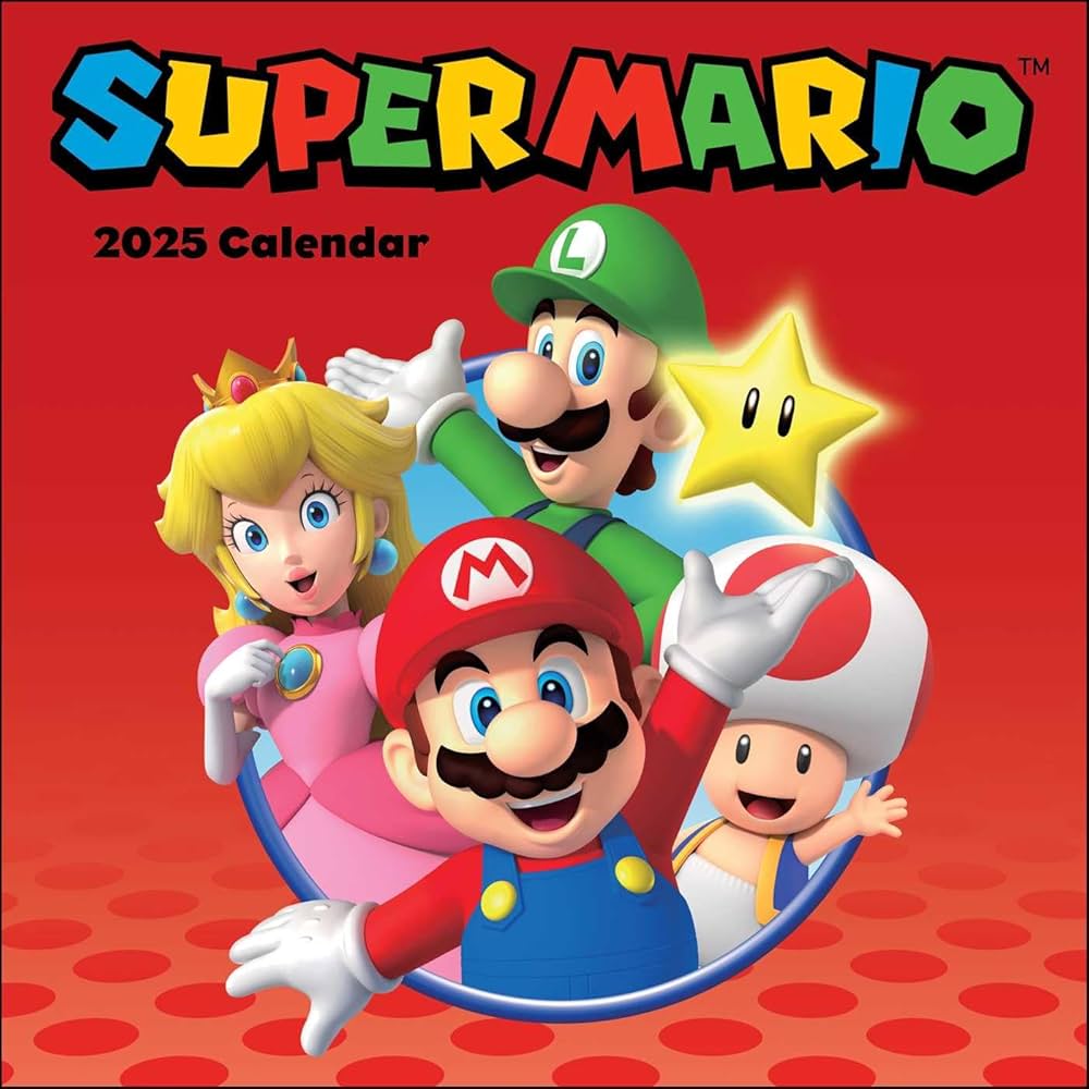 Super Mario 2025 Wall Calendar 9781419774539_3945d697-fe74-4e32-bbee-659160c17f72