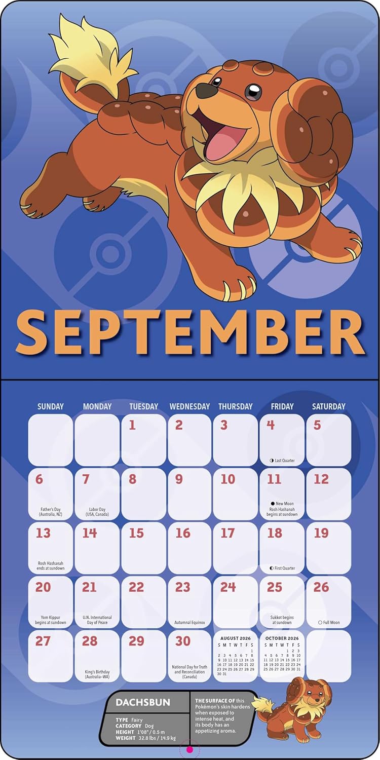 Pokémon 2026 Mini Wall Calendar 9781419782954_4