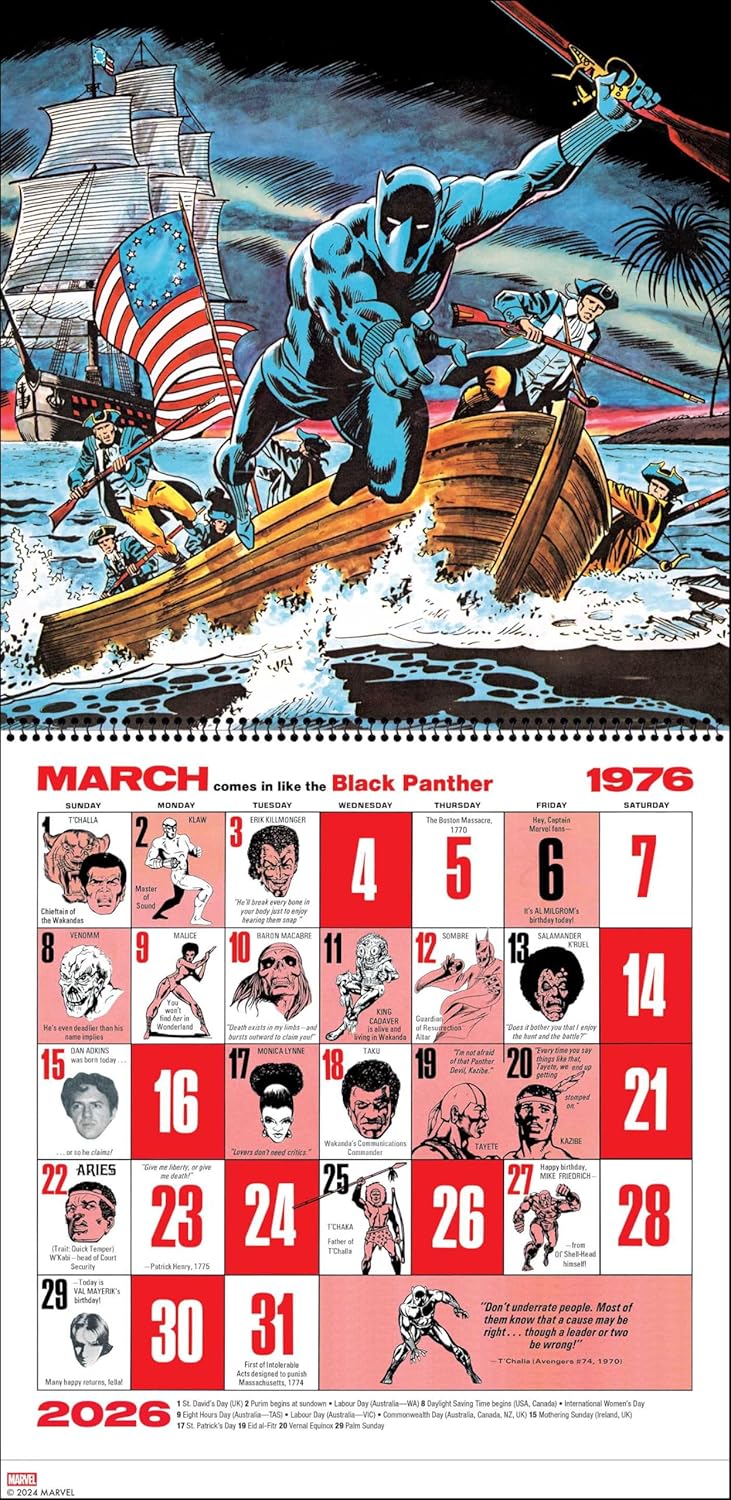 Mighty Marvel 2026 Wall Calendar: A Reissue Of The 1976 Classic 9781419782978_3