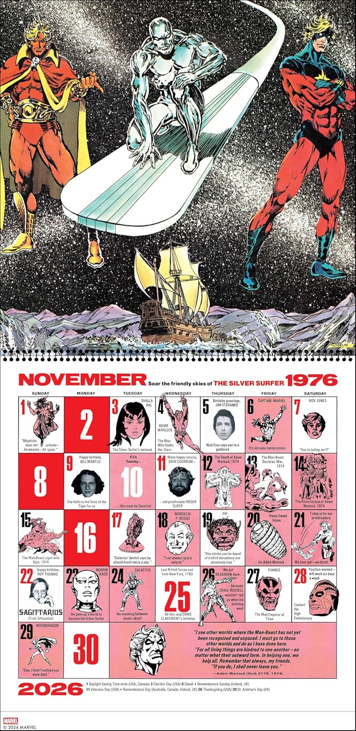 Mighty Marvel 2026 Wall Calendar: A Reissue Of The 1976 Classic 9781419782978_4