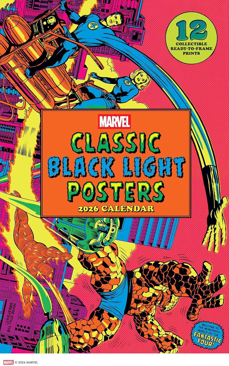 Marvel Classic Black Light 2026 Poster Calendar With 12 Frameable Prints 9781419782992