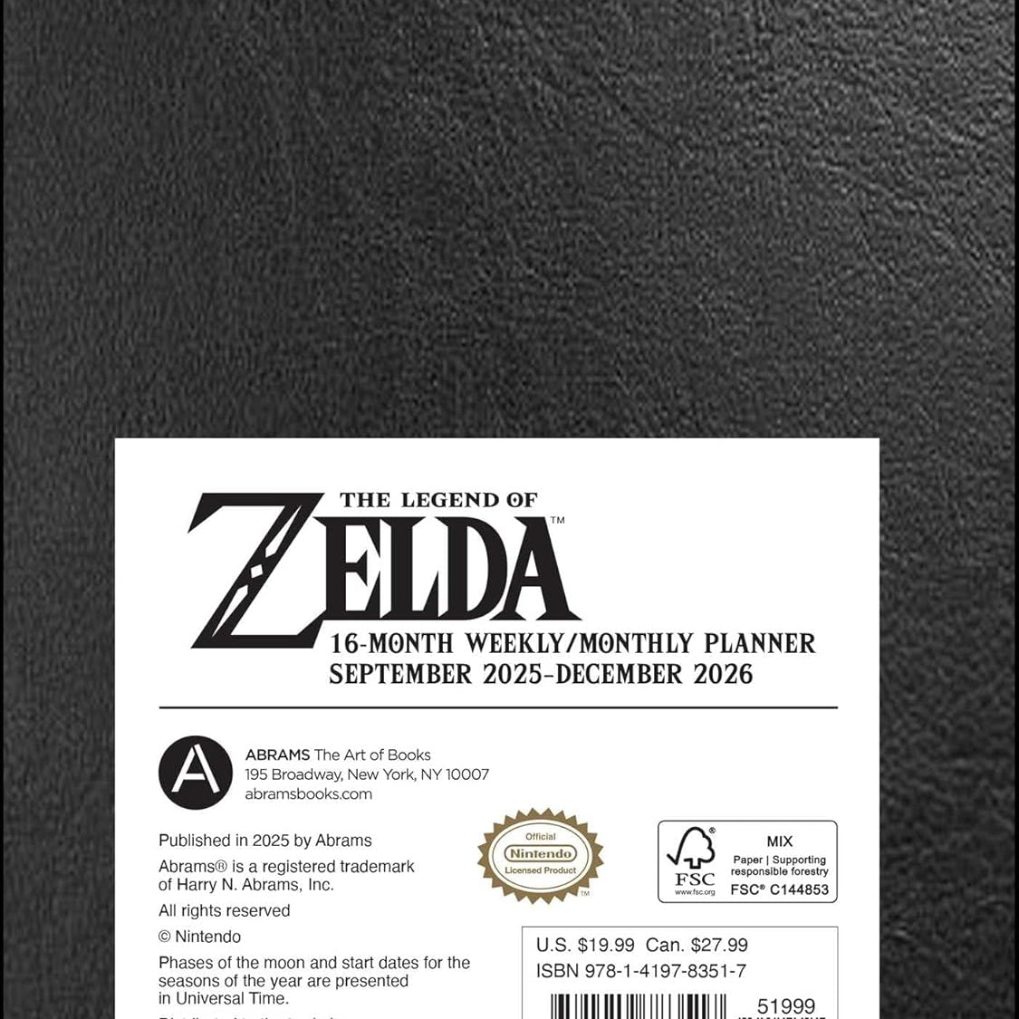 Legend Of Zelda 16-Month 2025-2026 Weekly/Monthly 9781419783517_1