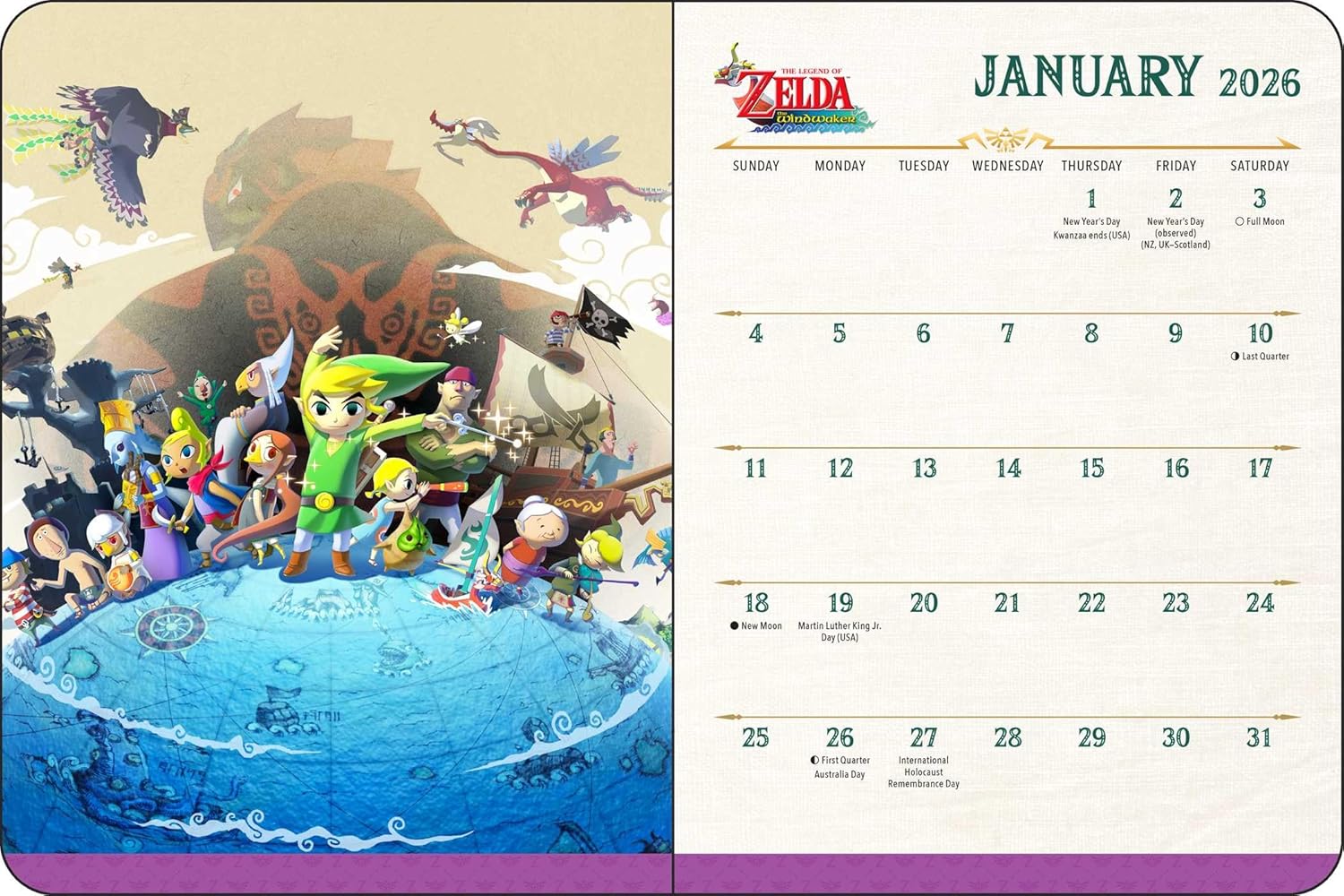Legend Of Zelda 16-Month 2025-2026 Weekly/Monthly 9781419783517_5