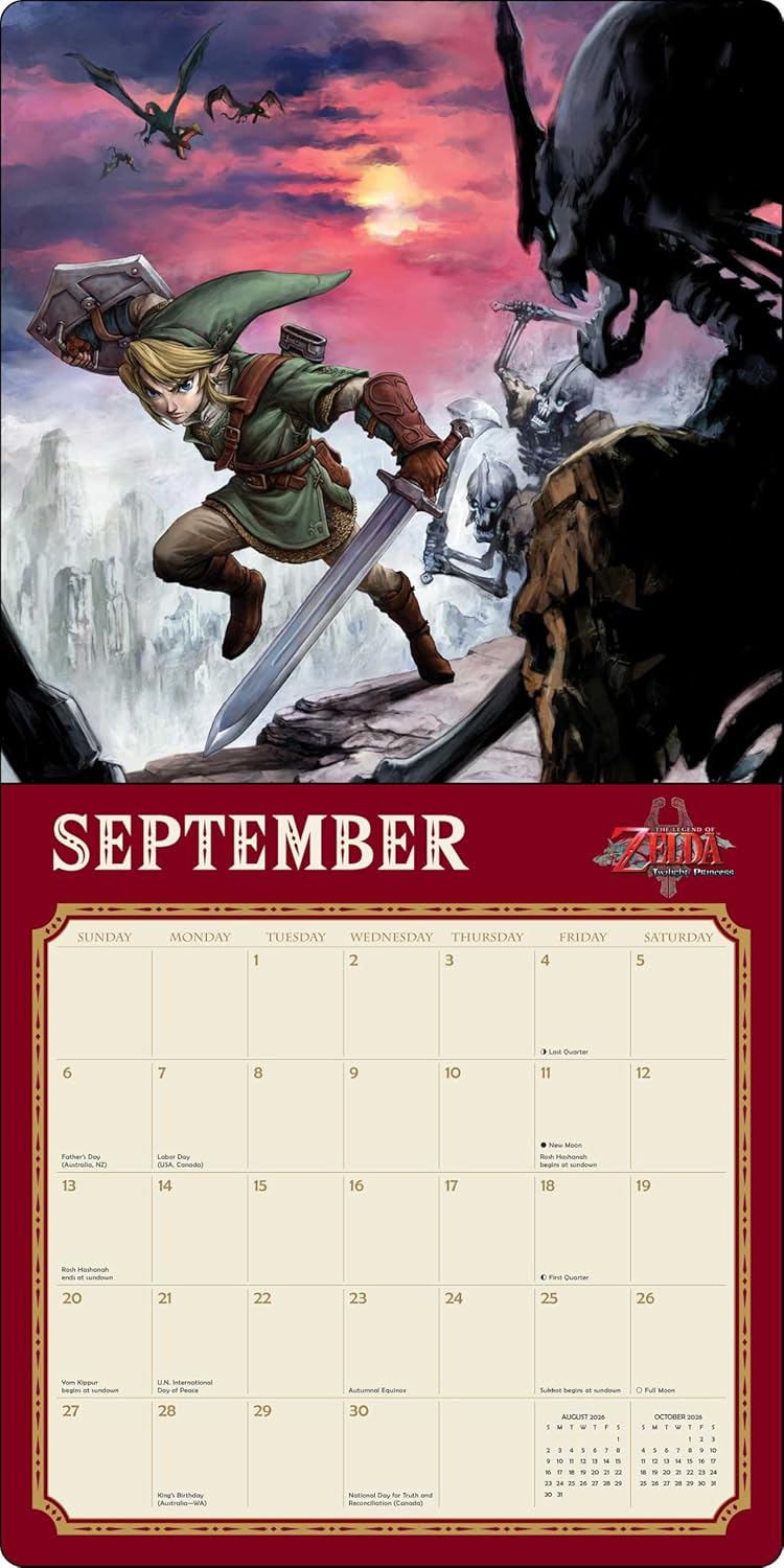 Legend Of Zelda 2026 Wall Calendar 9781419783524_4