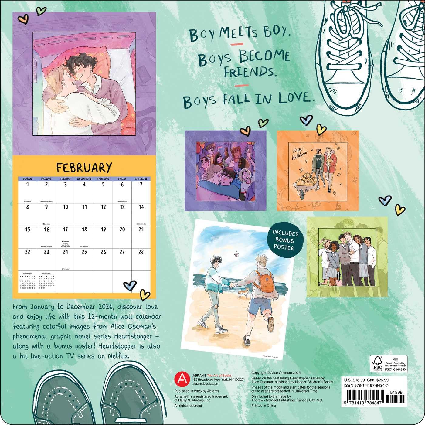 Heartstopper 2026 Wall Calendar With Bonus Poster 9781419784347_1