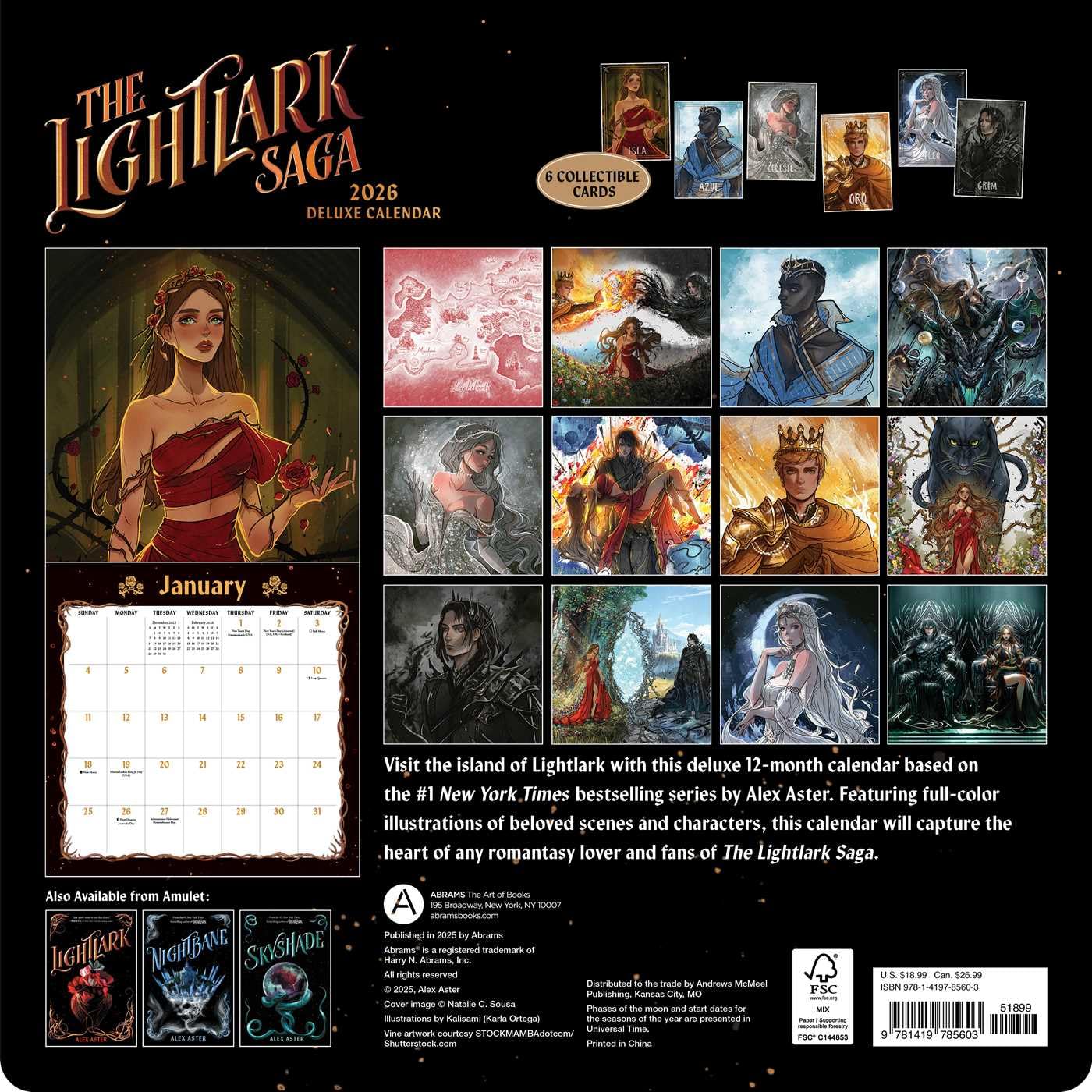 Lightlark Saga 2026 Deluxe Wall Calendar 9781419785603_1