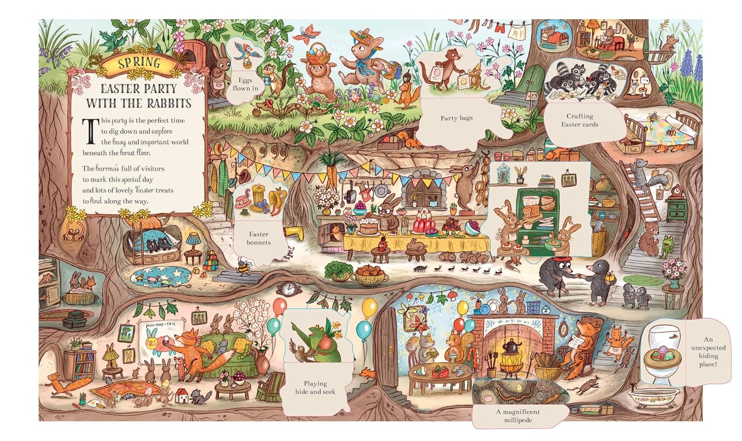 Available 10/27/26 Here We Go Round the Woodland Year: Over 60 Flaps by Piercey. Rachel