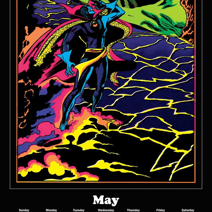 2027 Marvel Classic Black Light Posters Wall Calendar 20 9781419791239_1