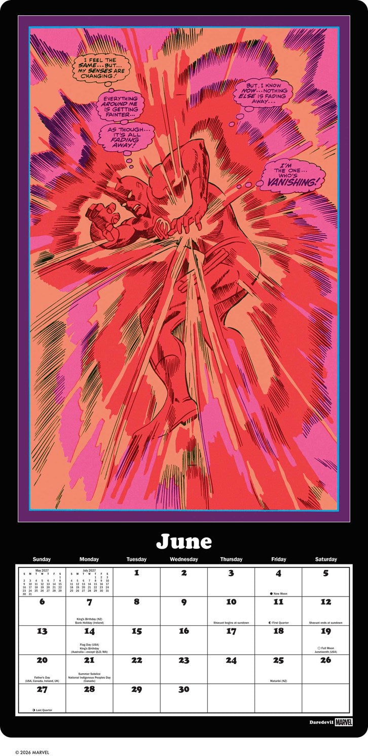 2027 Marvel Classic Black Light Posters Wall Calendar 20 9781419791239_2
