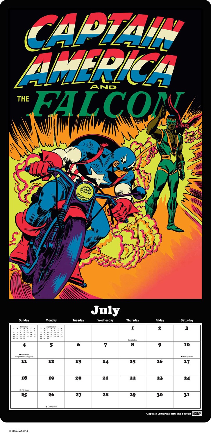 2027 Marvel Classic Black Light Posters Wall Calendar 20 9781419791239_3