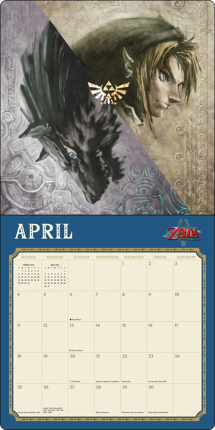 2027 Legend of Zelda Wall Calendar 12x12 20 9781419792335_2