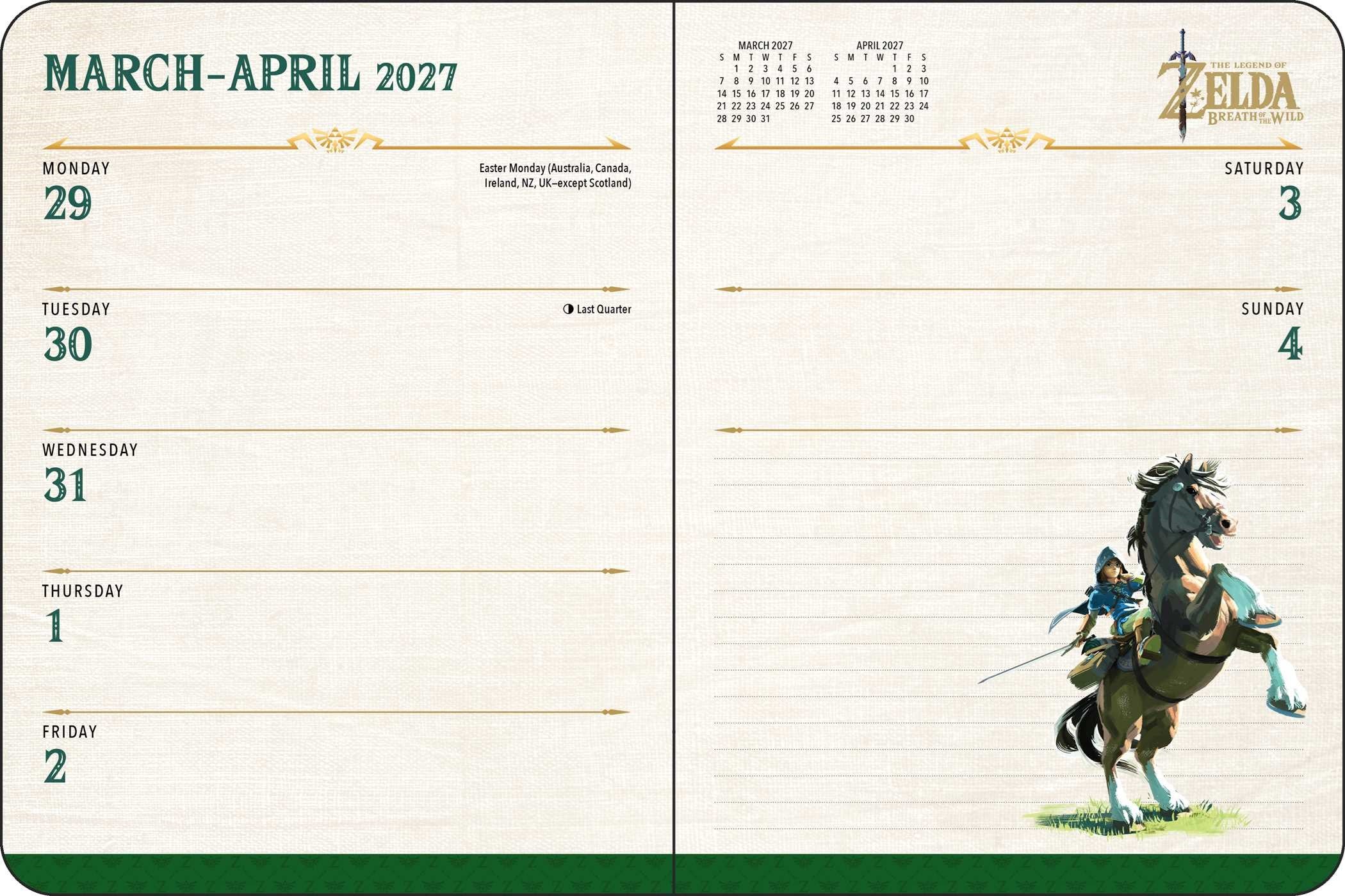 2027 Legend of Zelda 16-Month Weekly/Monthlye Planner Calendar 20 9781419792342_2