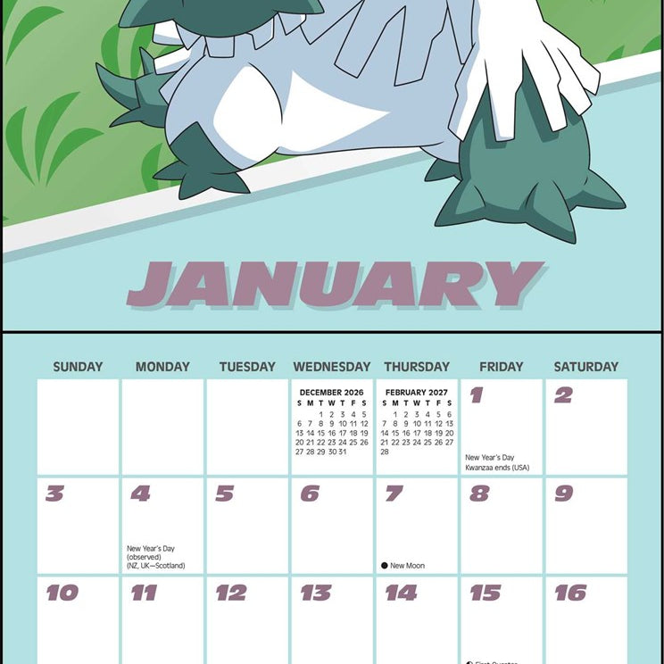 2027 Pokemon Mini Wall Calendar 7x7 20 9781419792441_1