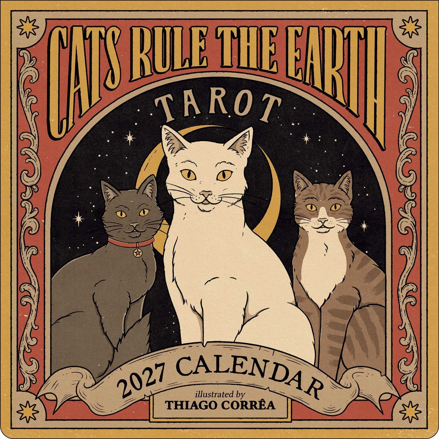 2027 Cats Rule the Earth Tarot Wall Calendar 12x12 20 9781419792830
