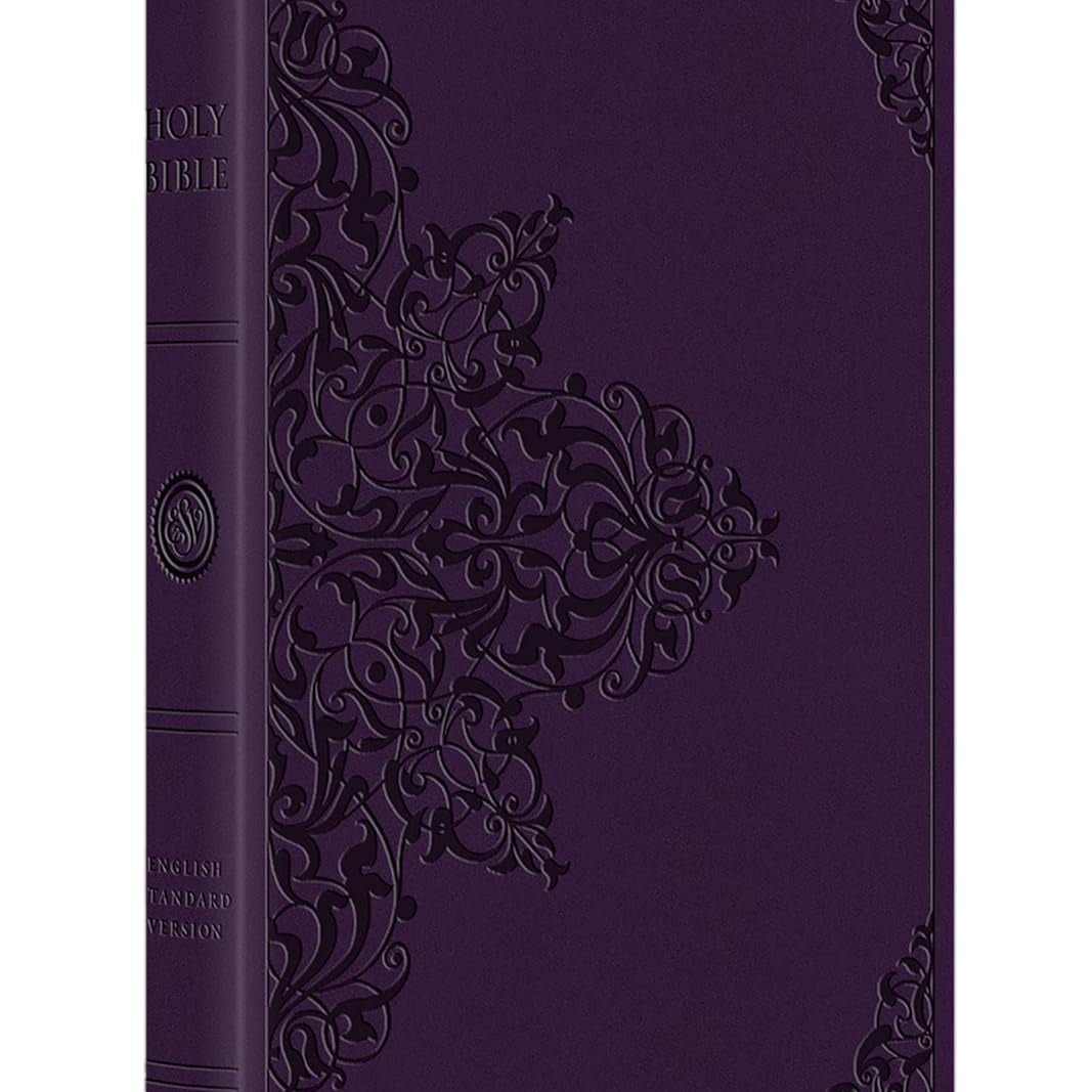 Esv Bible Large Print Thinline Lavender Filigree by Crossway 20 9781433566844