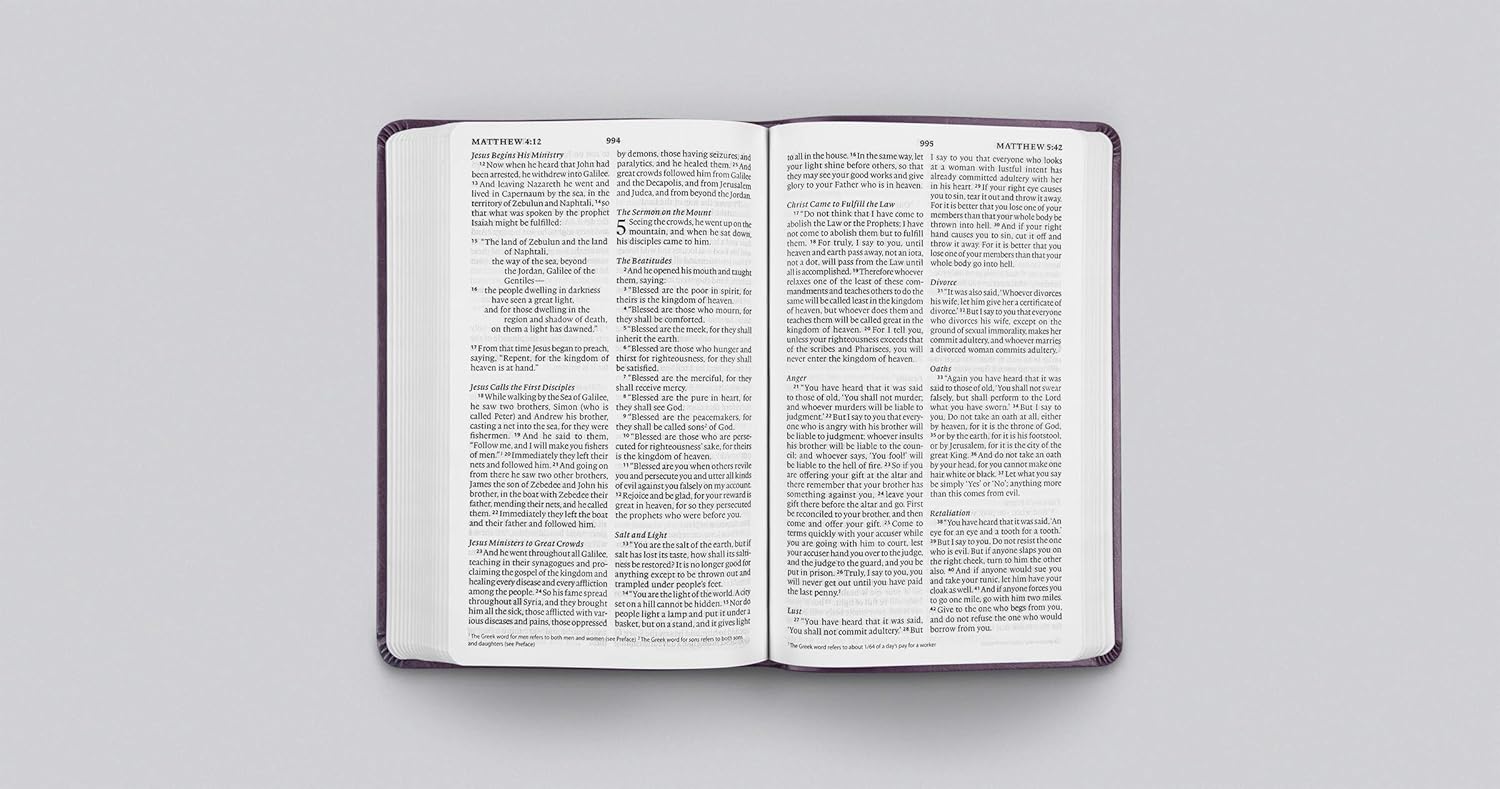 Esv Bible Large Print Thinline Lavender Filigree by Crossway 20 9781433566844_2