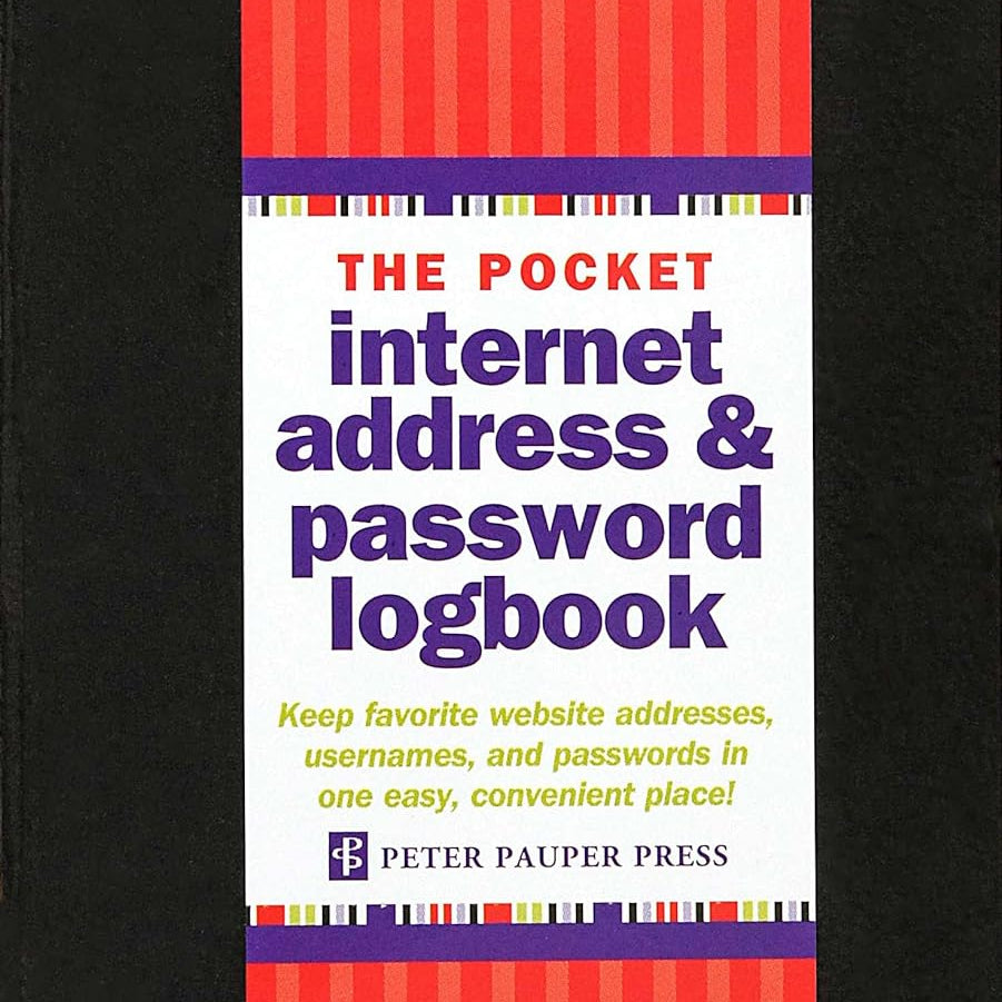 Pocket Internet Address & Password Logbook - Peter Pauper Press 50 9781441315960