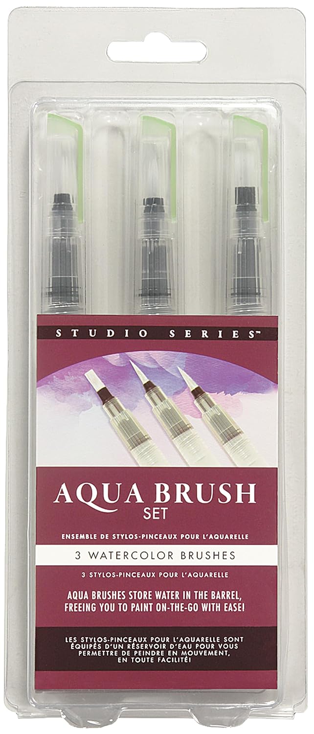 Studio Series Aqua Brush Set (3) - Peter Pauper Press 9781441322043