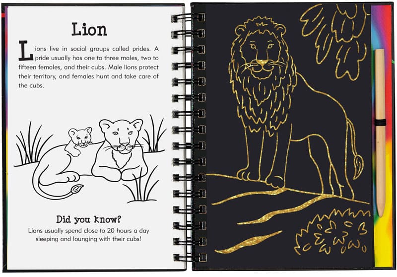 Wild Safari Scratch & Sketch by Peter Pauper Press 9781441333582_4