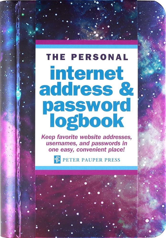 Galaxy Internet Address & Password Logbook - Peter Pauper Press 50 9781441333858