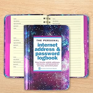 Galaxy Internet Address & Password Logbook - Peter Pauper Press 50 9781441333858_2
