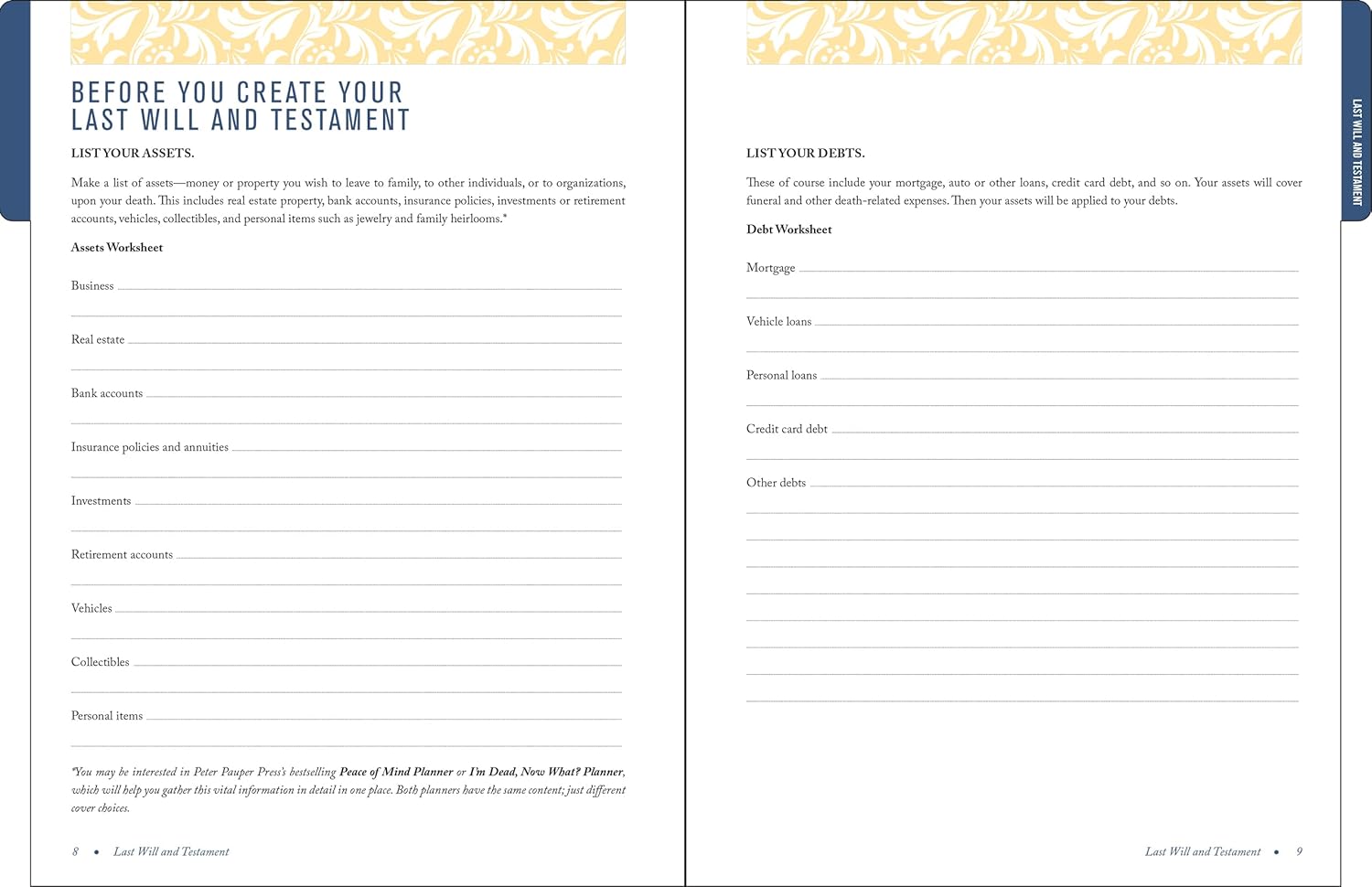 My Family Estate Legal Document Kit by Peter Pauper Press 9781441334077_3