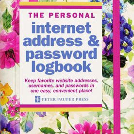 Peony Garden Address Password Logbook by Peter Pauper Press 9781441336095_edf6227b-7fd4-4872-8a08-5b1a7aae9897