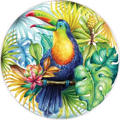 Tropical Toucan Round 1000 Piece Jigsaw Puzzle - Peter Pauper Press 9781441337443_9412804e-1289-4593-a1c0-8ef06c297c04