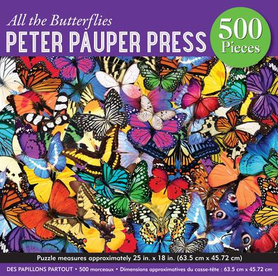 All The Butterflies 500 Piece Jigsaw Puzzle - Peter Pauper Press 9781441338150