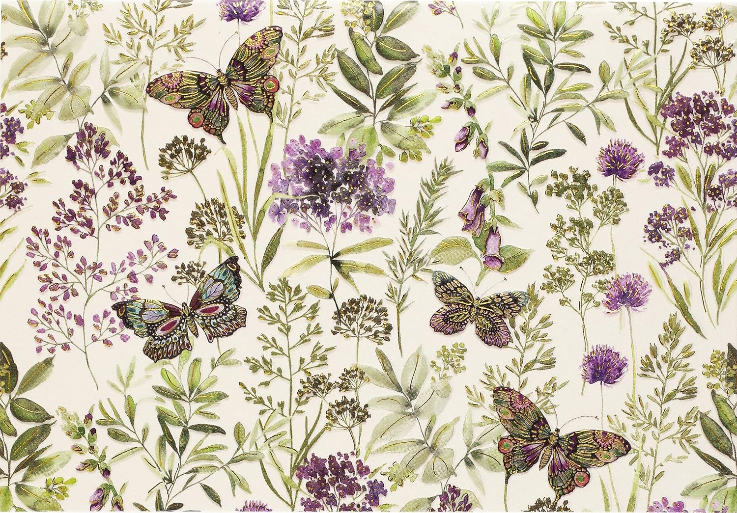 Amethyst Butterflies Note Card 50 9781441339041