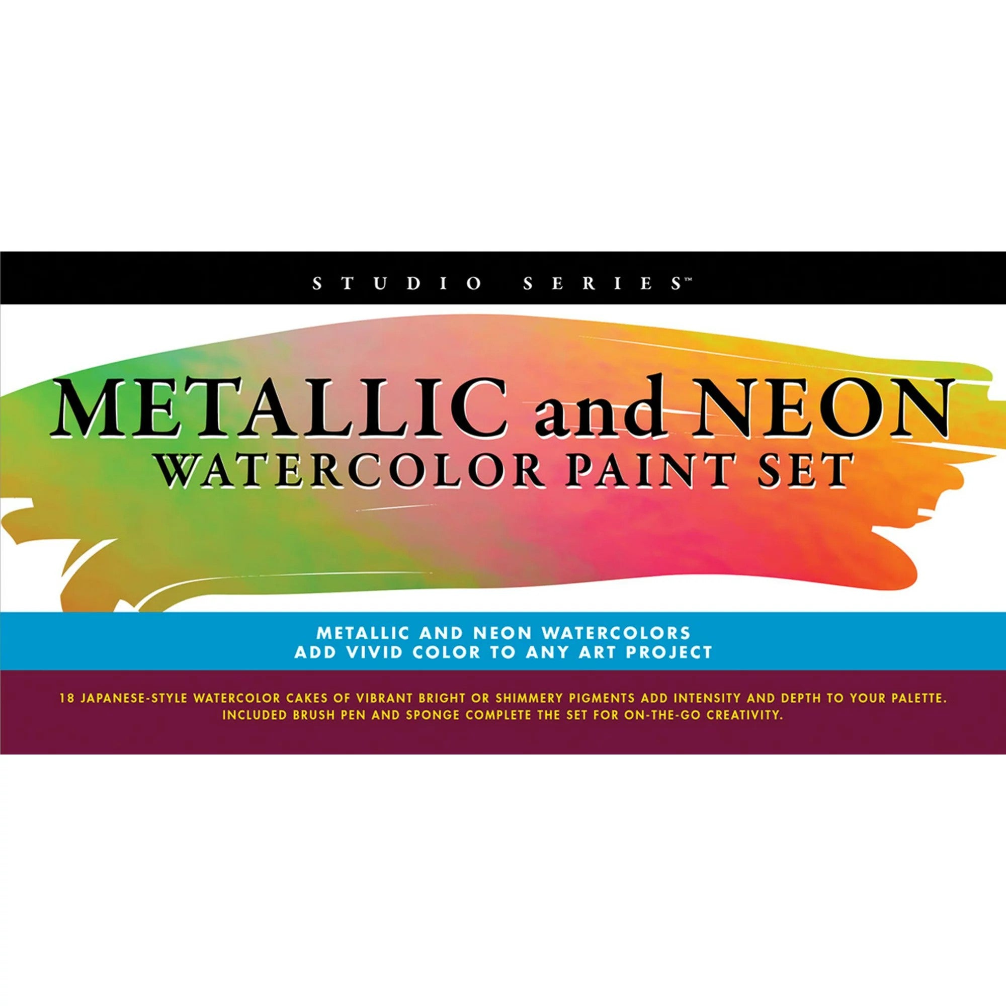 Studio Series Metalic & Neon Watercolor Paint Set 9781441339645_49b4f22f-da44-4b04-8107-58877cfd0a98
