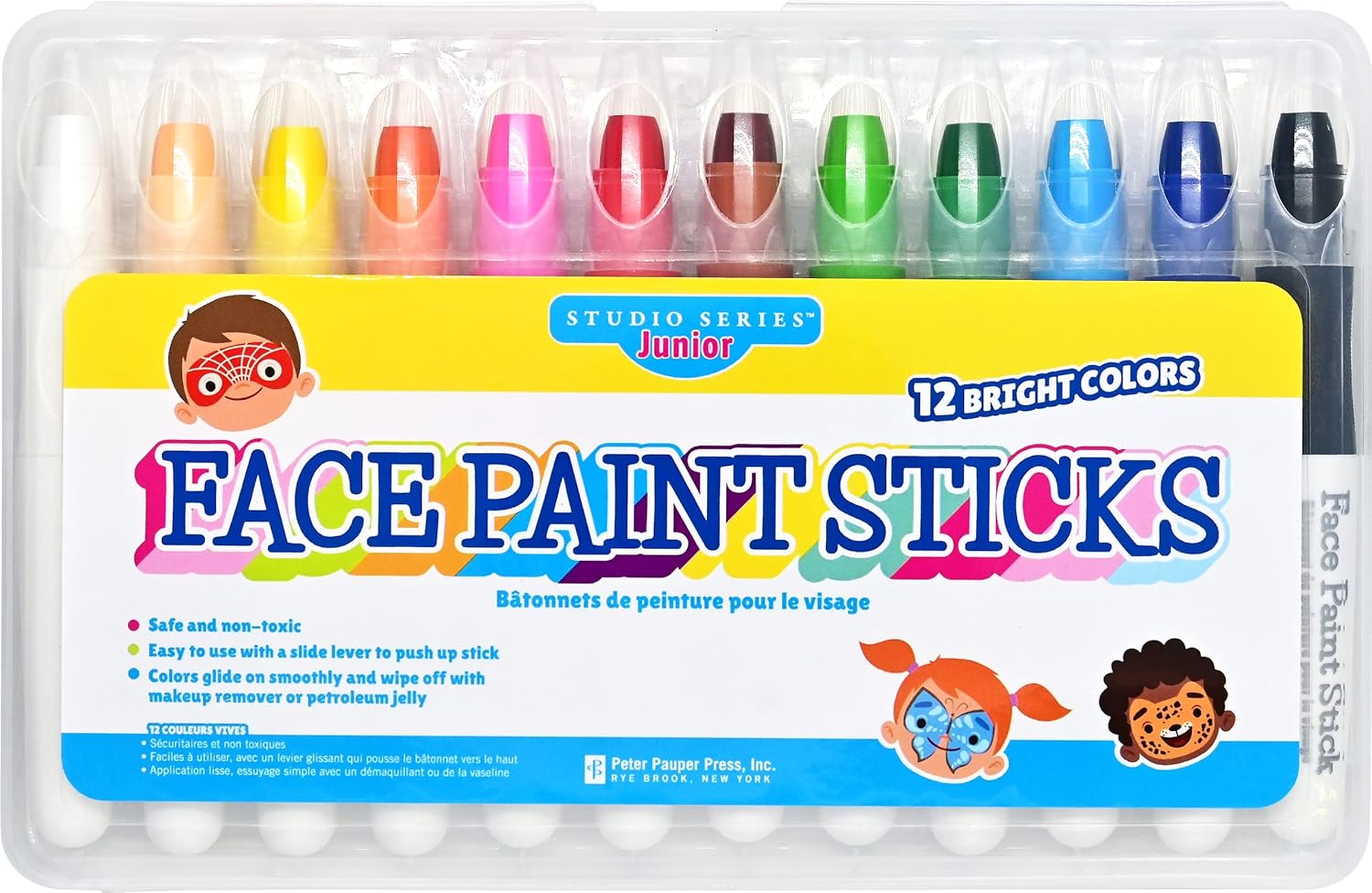 Studio Series Face Paint Sticks (12 Bright Colors) 9781441340474