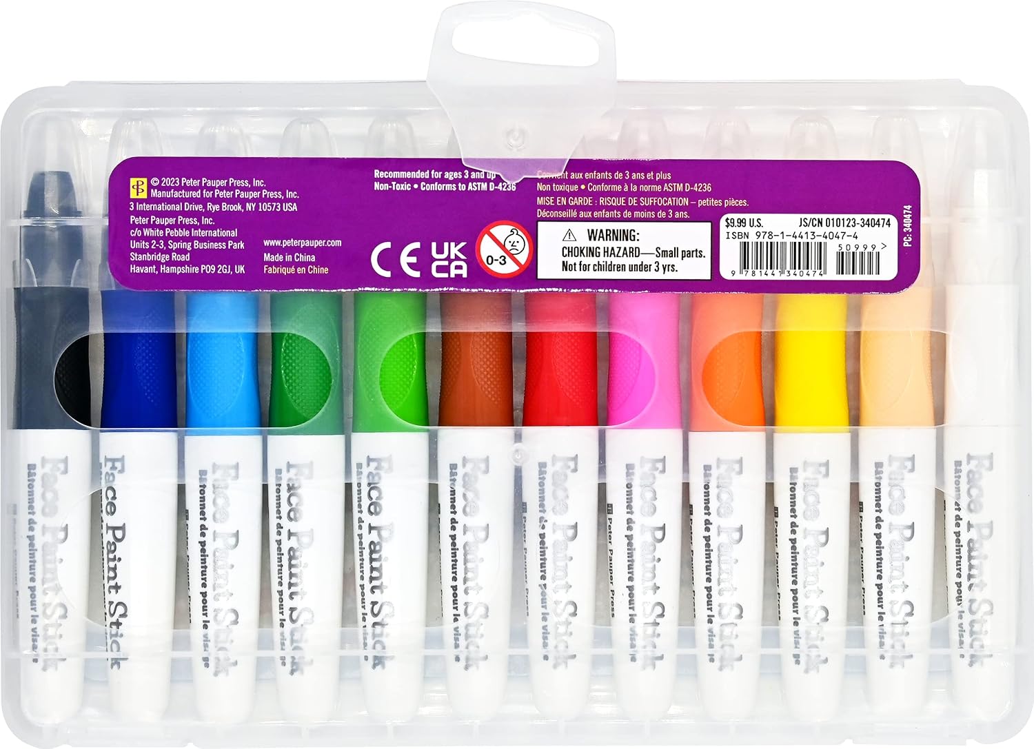 Studio Series Face Paint Sticks (12 Bright Colors) 9781441340474_1