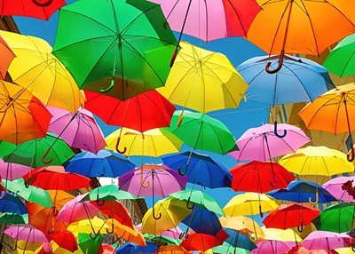 All The Umbrellas 1,000 Piece Jigsaw Puzzle - Peter Pauper Press Inc 9781441340948