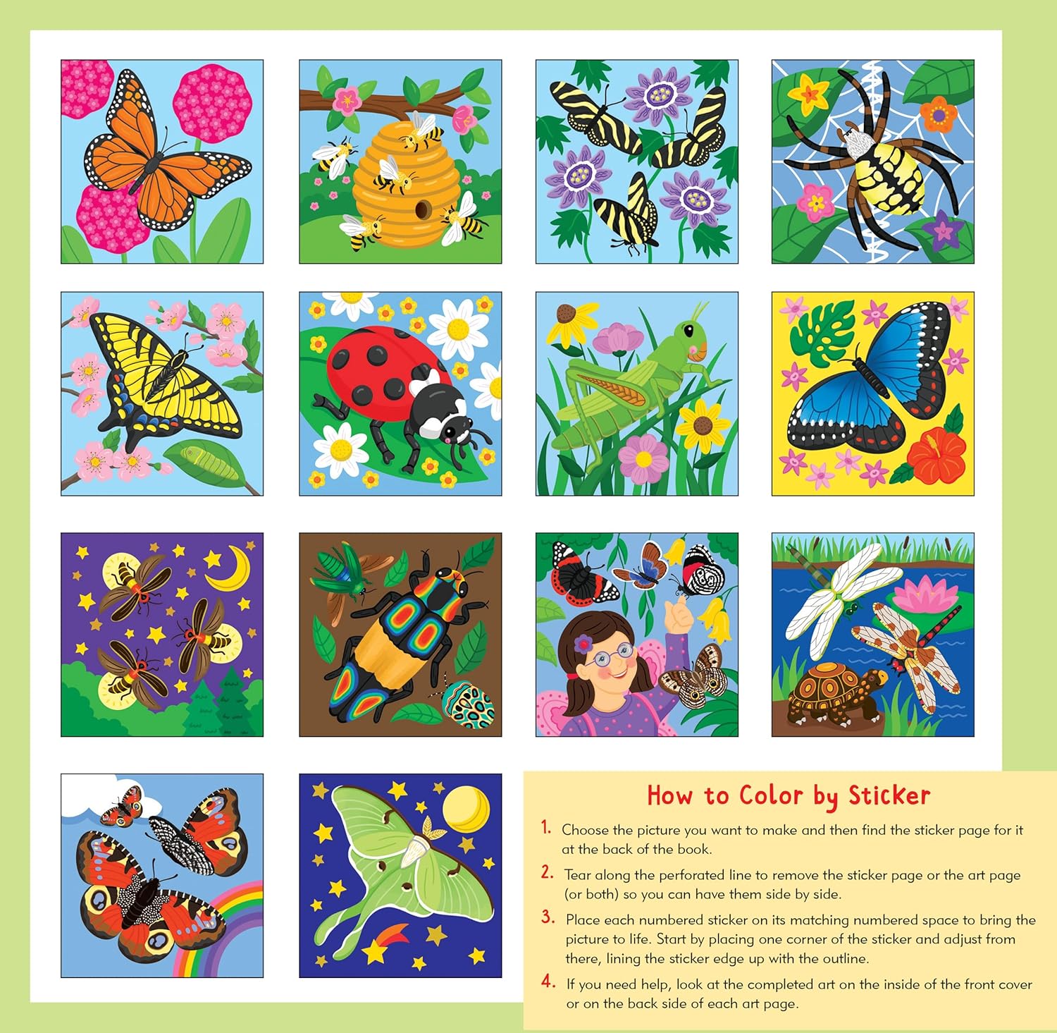 My First Color-By-Sticker Butterflies & Bugs by Peter Pauper Press 9781441341280_1