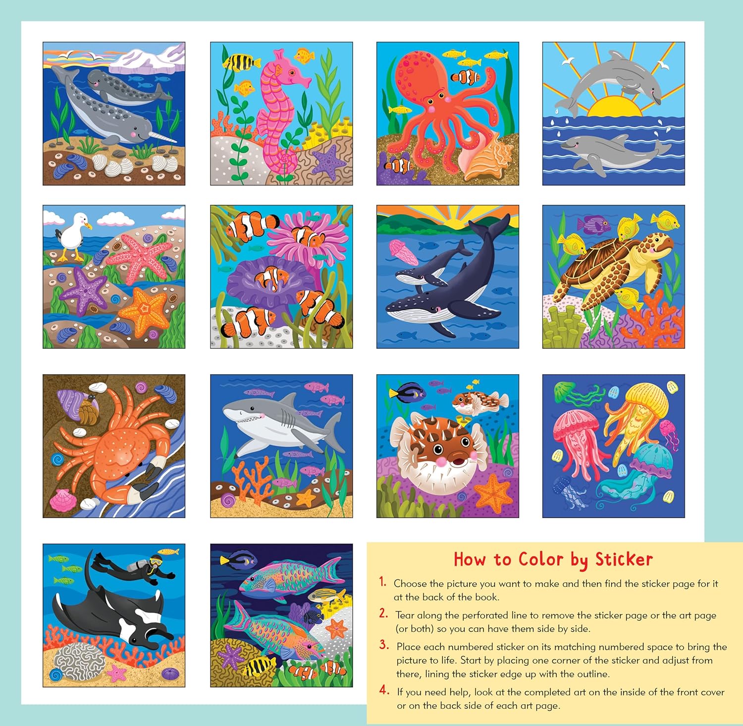 My First Color-By-Sticker Under The Sea by Peter Pauper Press 9781441341303_4