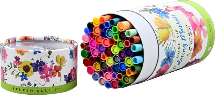 Studio Series 60 Dual-Tip Coloring Markers - Peter Pauper Press 9781441341761