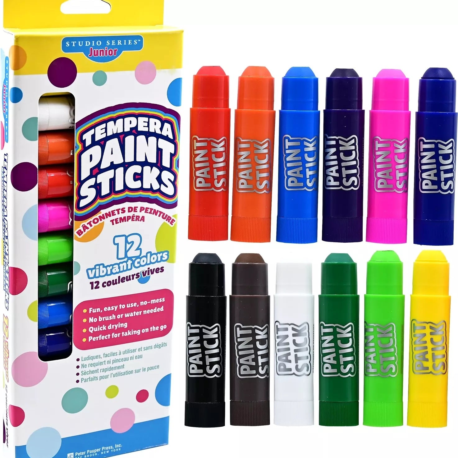 Tempera Paint Sticks 12 Vibrant Colors 9781441341785