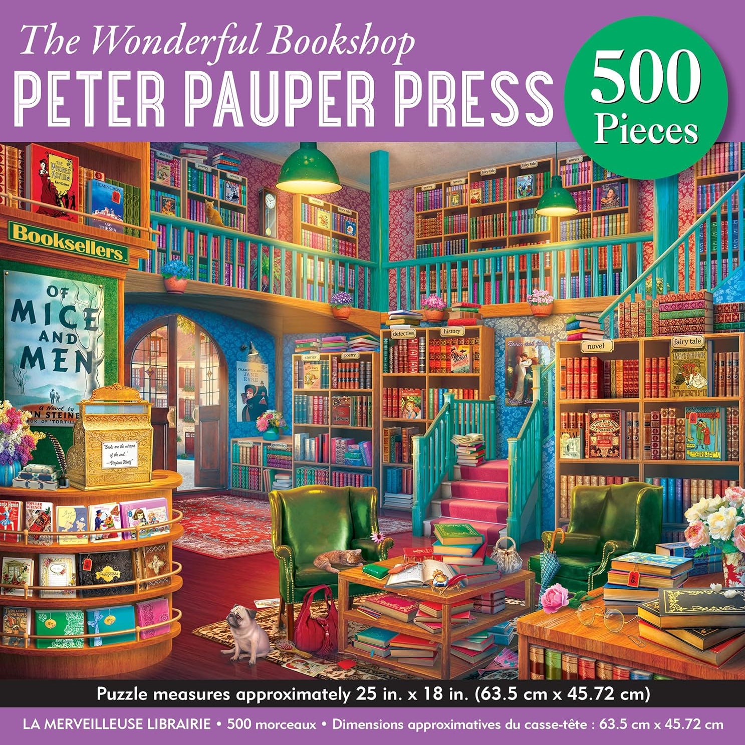 The Wonderful Bookshop 500 Piece Puzzle - Peter Pauper Press 9781441342041
