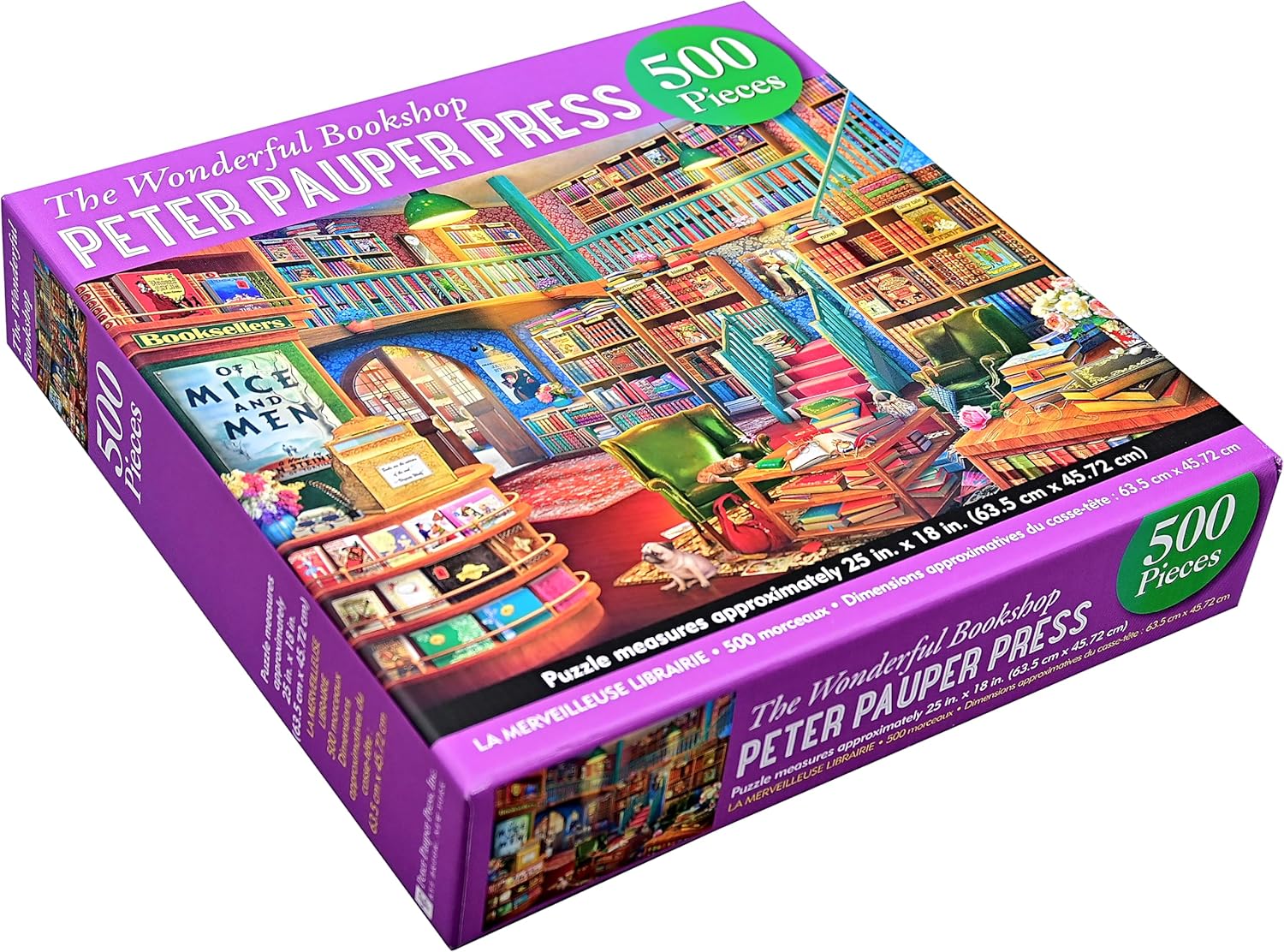 The Wonderful Bookshop 500 Piece Puzzle - Peter Pauper Press 9781441342041_1