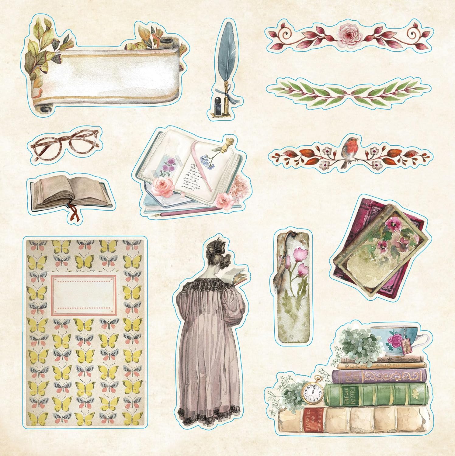 Bibliophilia Ephemera Sticker Book by Peter Pauper Press 9781441342058_1