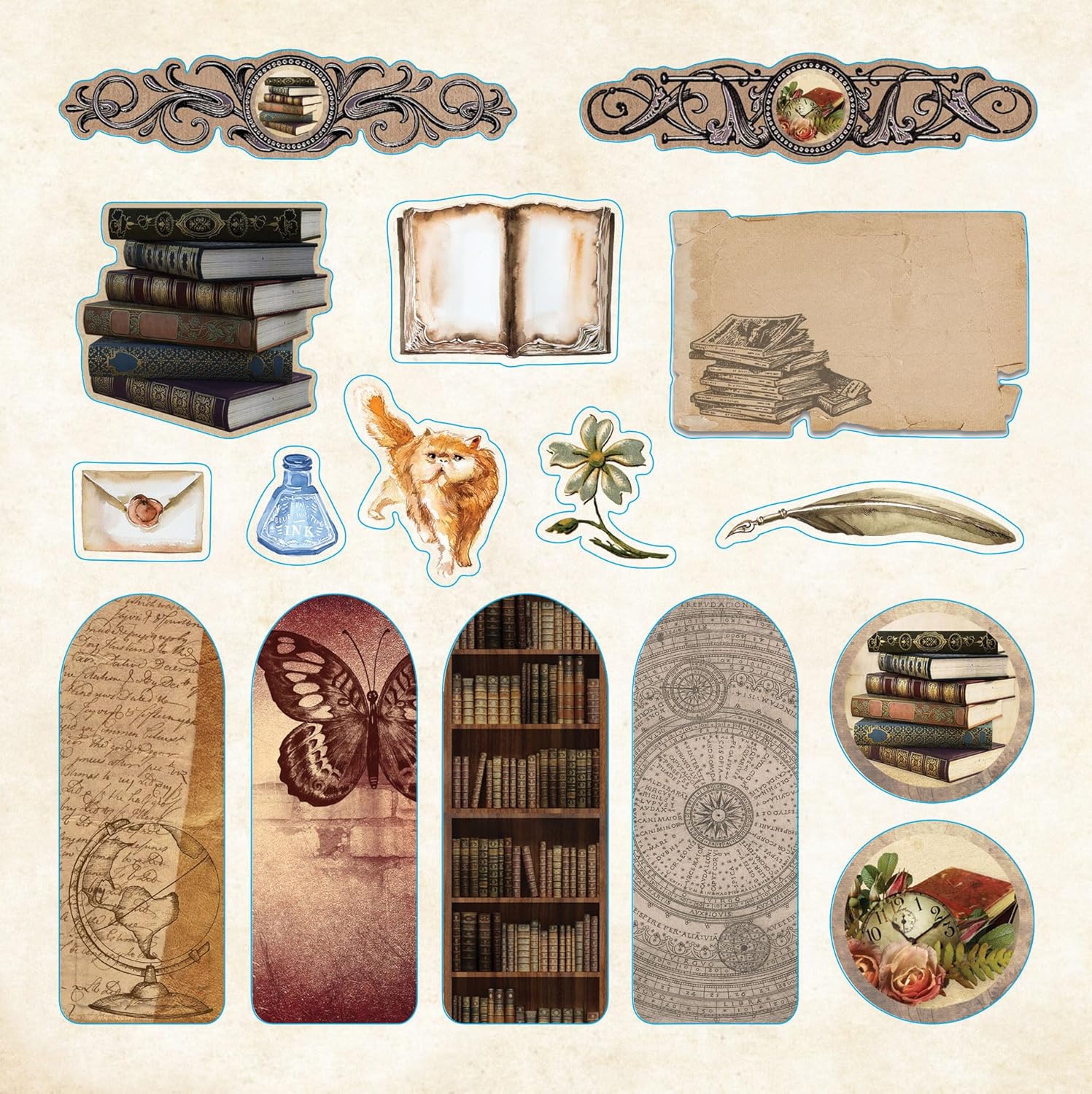 Bibliophilia Ephemera Sticker Book by Peter Pauper Press 9781441342058_2