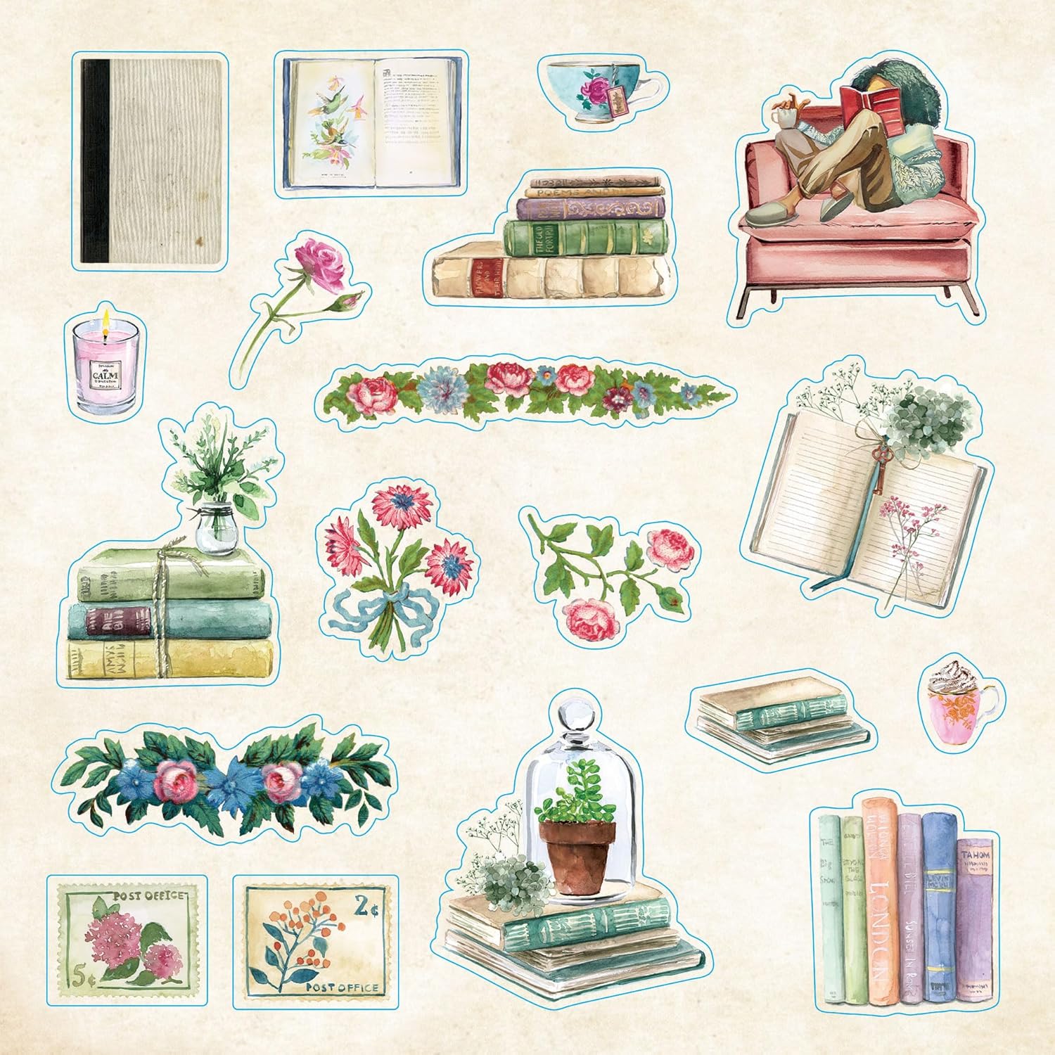 Bibliophilia Ephemera Sticker Book by Peter Pauper Press 9781441342058_3
