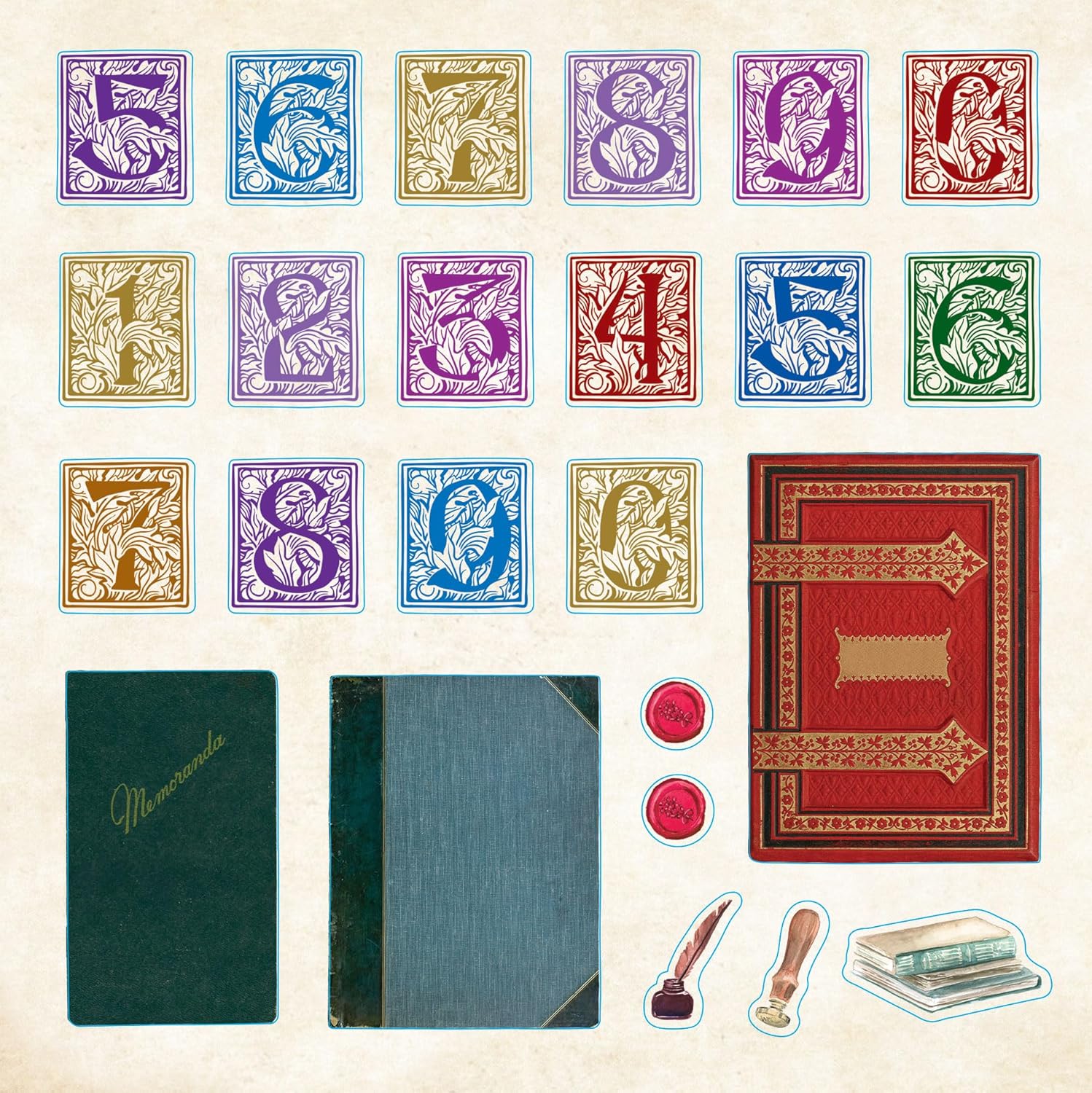 Bibliophilia Ephemera Sticker Book by Peter Pauper Press 9781441342058_7